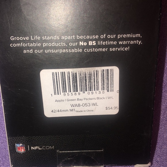 New Groove Life Apple Watch Band NFL Green Bay Packers 42/44mm M/L. No Watch - Picture 4 of 4